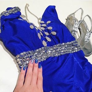 Mermaid Beading Backless Long Evening Prom Dress